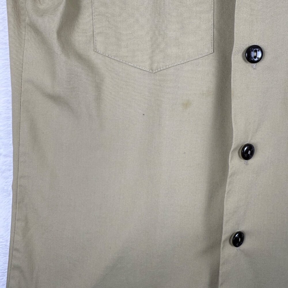 Boy Scouts Button Shirt Tan Uniform Long Sleeve Scoutcore Y2K Youth Large 14-16 - Picture 4 of 10